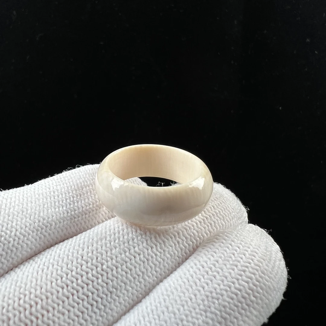 X6907天然猛犸跑环 戒圈18.2x8mm支持鉴定假一罚四