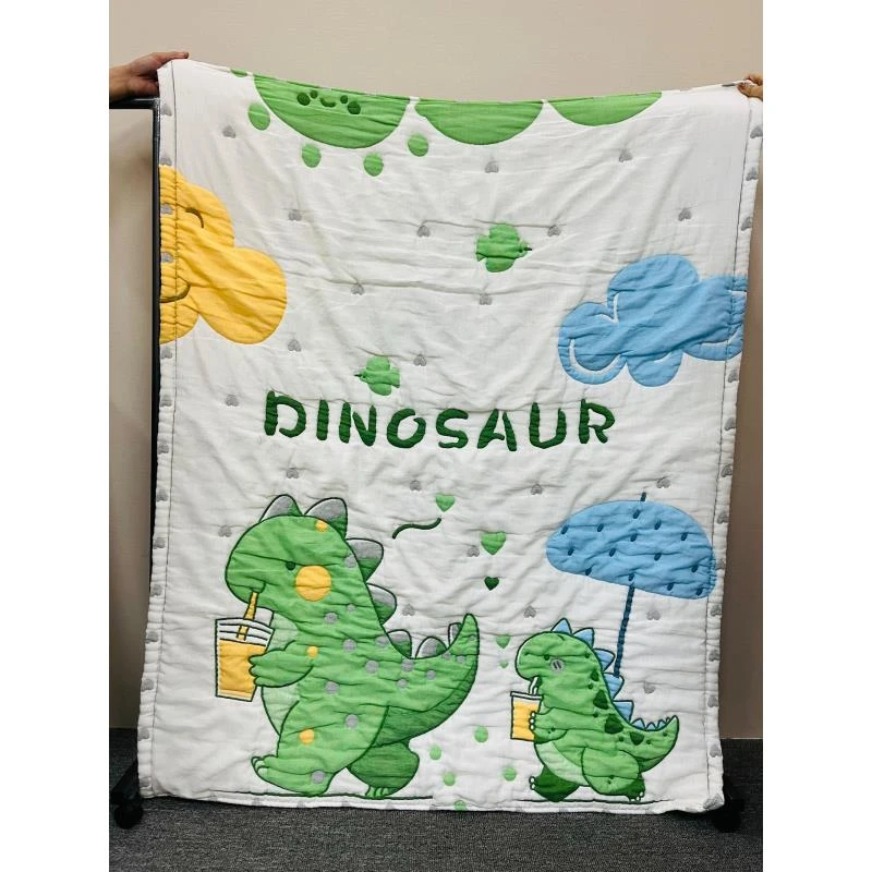 【绿恐龙】120*150cmA类全棉纱布加厚泡芙被