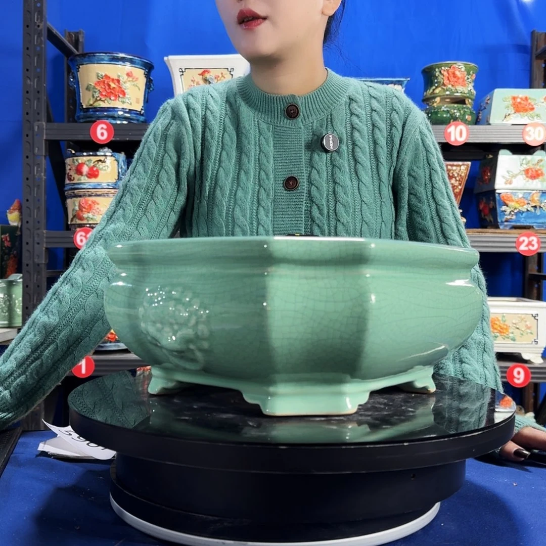 533浅绿微瑕外口29内深10