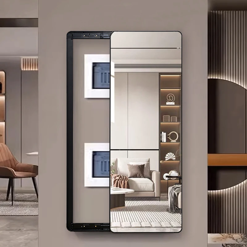 全身镜遮挡大电表箱可关闭可推拉弱电箱穿衣镜电表箱装饰遮挡镜子