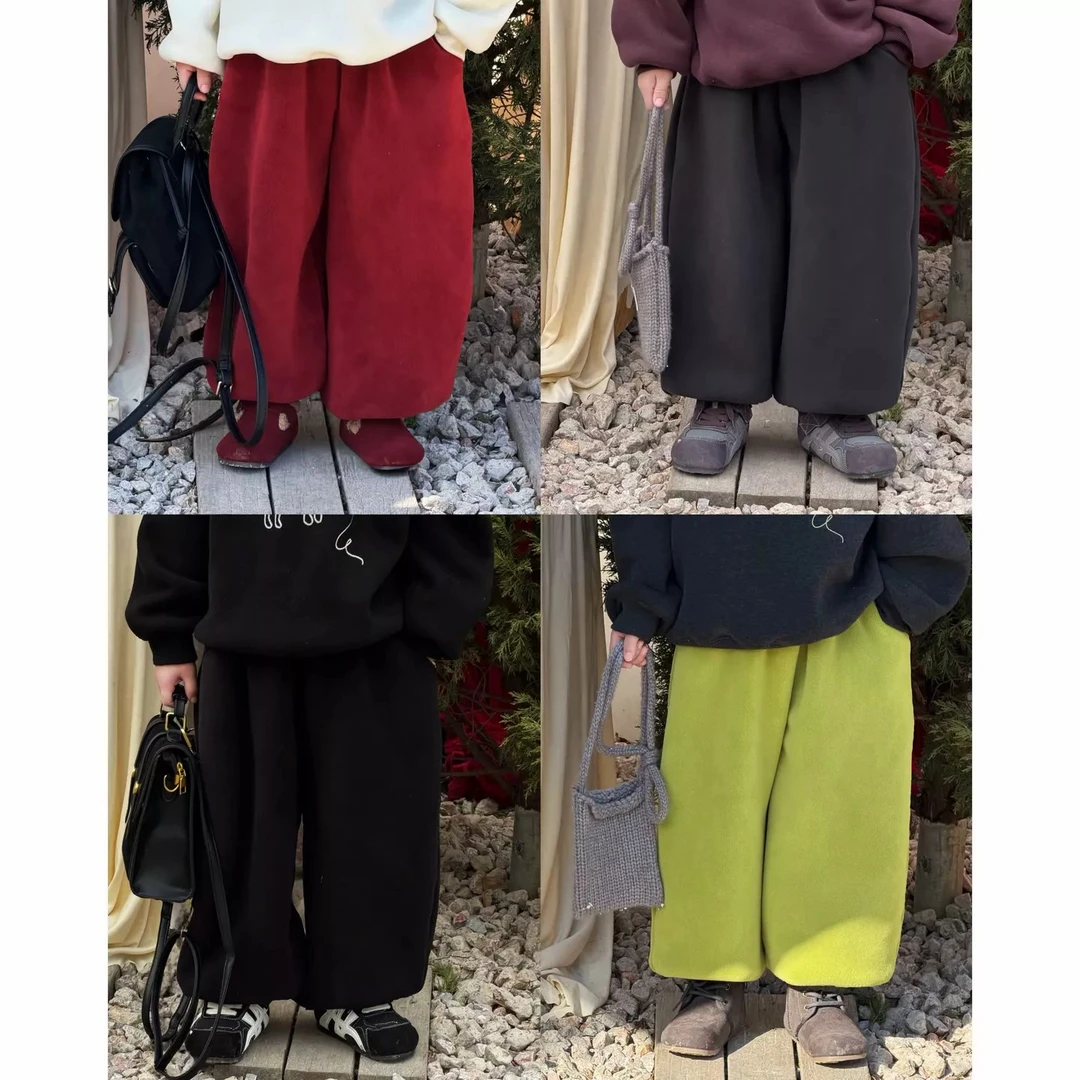 【未出完】K.baby【新年•暖暖裤】暖暖绒彩色卫裤 冬季新款儿童9523