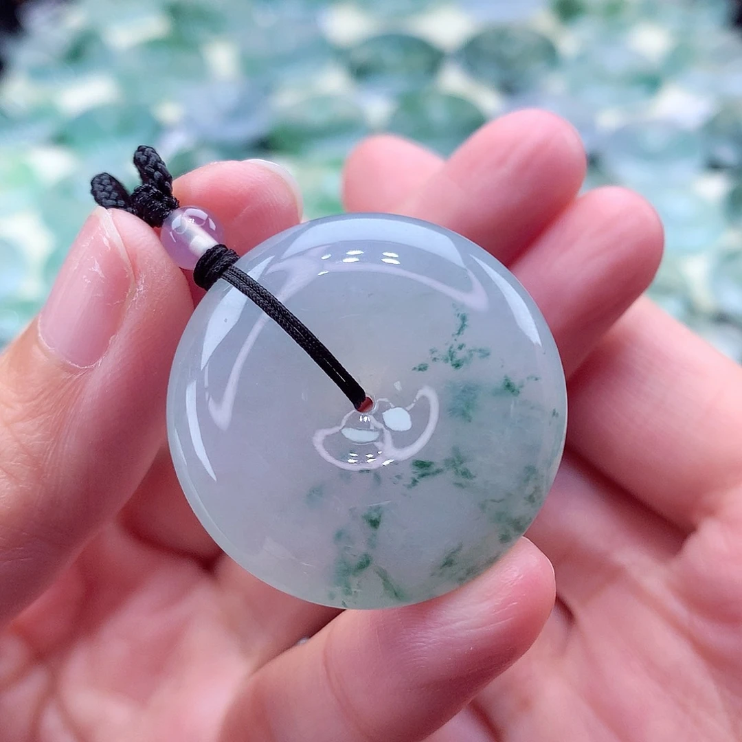 翡翠未镶嵌颈饰编号92-尺寸31/7.9