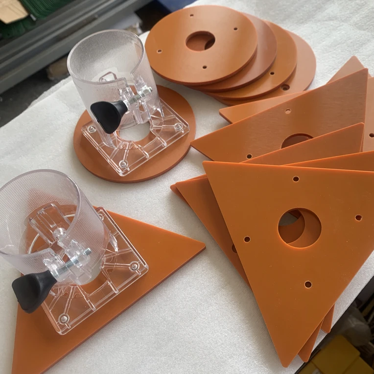 三角板圆板通用修边机样规导板木工开孔工具配件