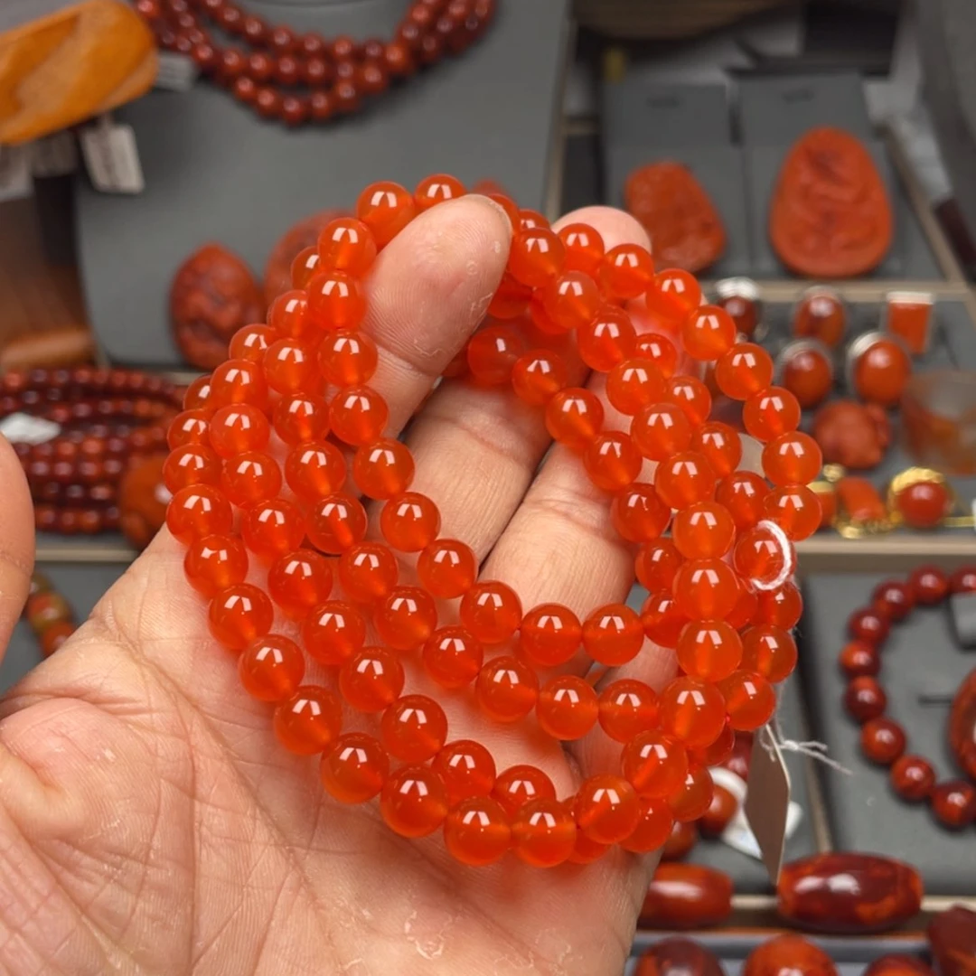 【闪购商品】南红玛瑙珠宝奇石未镶嵌笑**?多圈7