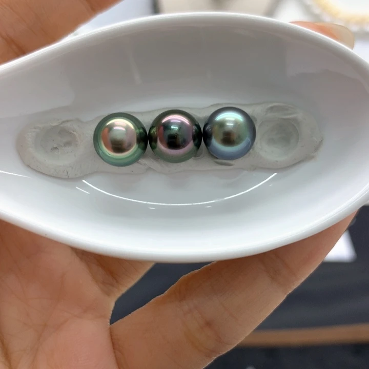 海水珍珠裸珠平衡木或三珠套链