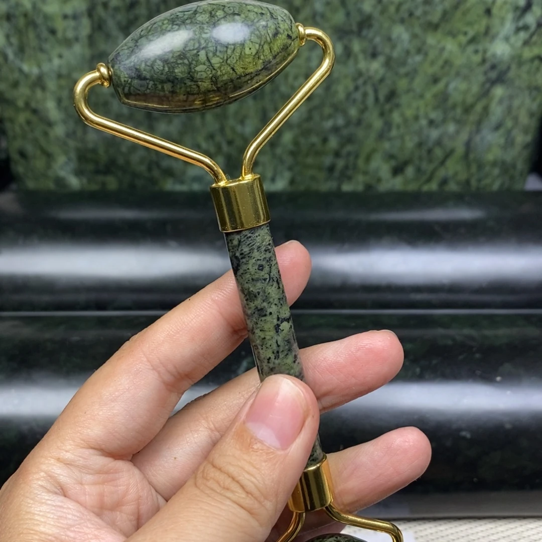 用***0蛇纹石玉未镶嵌滚脸棒
