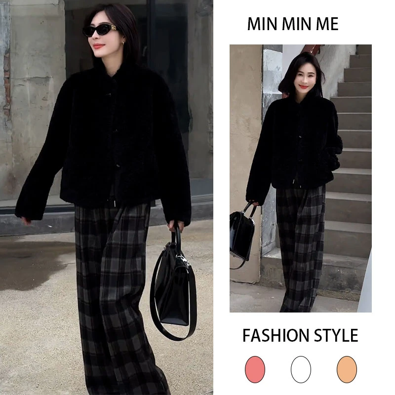 2025秋季新设计感一整套时尚百搭长袖外套女搭配休闲阔腿裤两件套