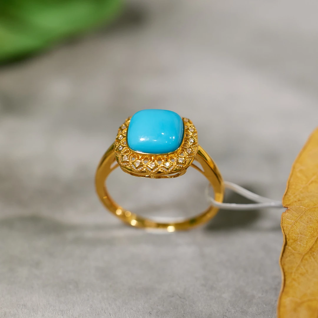 【歪歪】方形*美松戒指*18K金镶嵌N2846