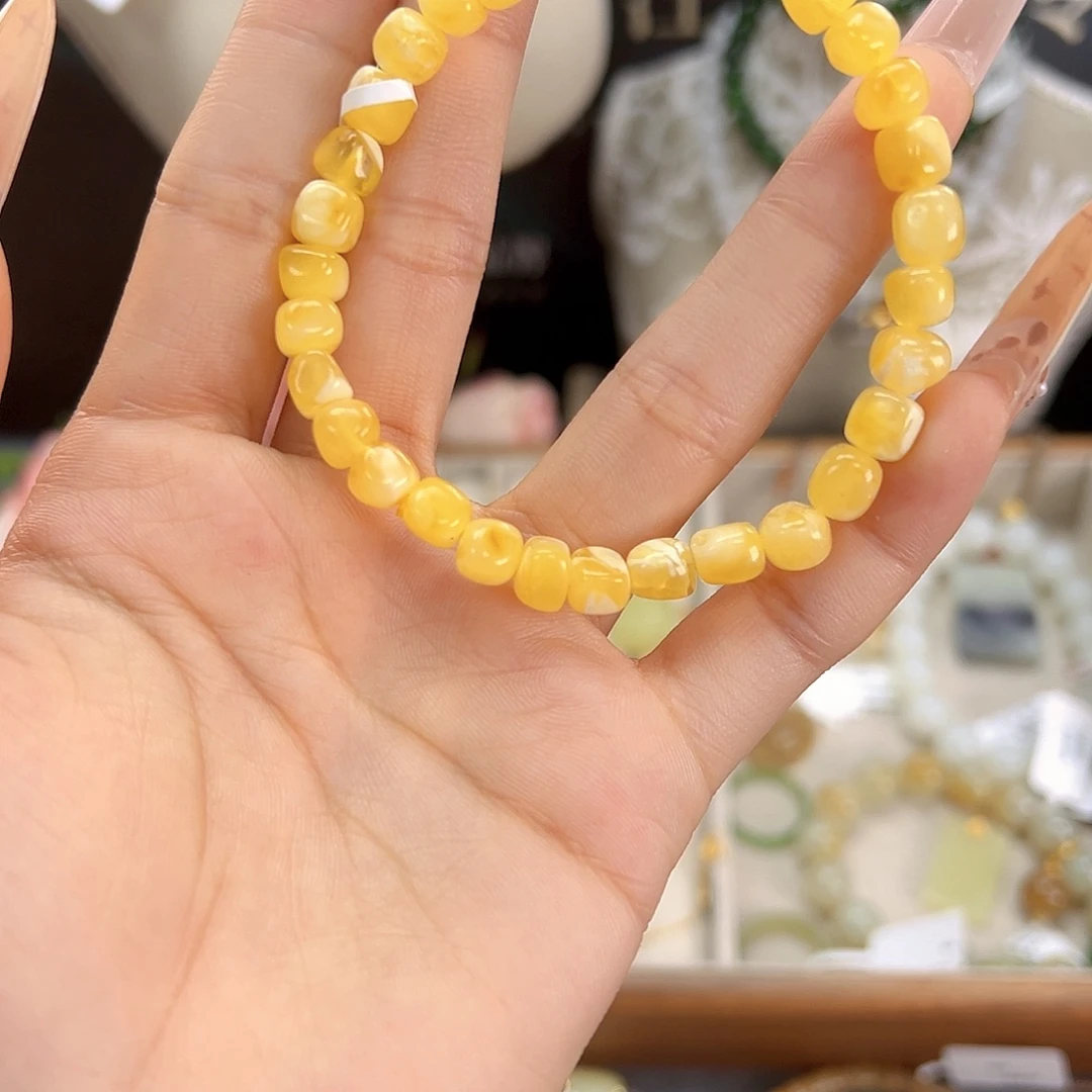 蜜蜡未镶嵌手串sj