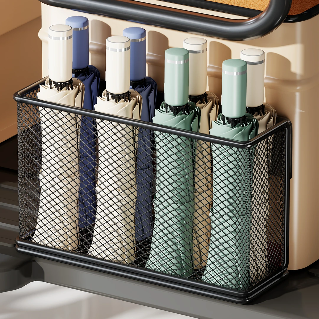 电动三轮车磁吸收纳篮侧边改造小配件放东西神器收纳筐雨伞置物架