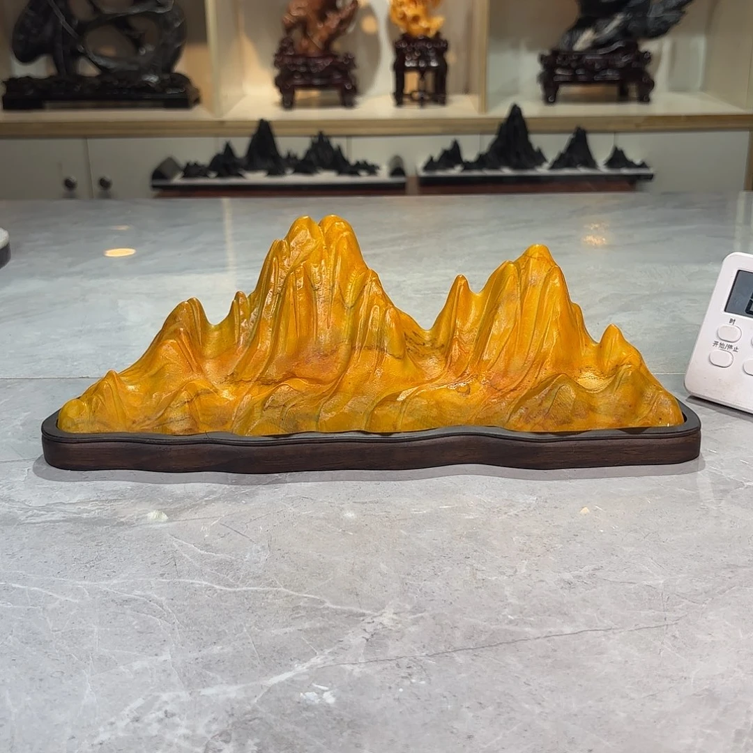 龙***茶灵璧石手工雕刻奇石摆件