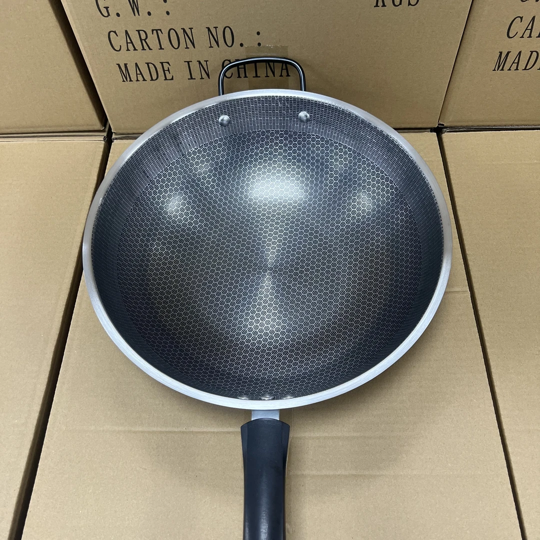 蜂窝炒锅全钢炒锅