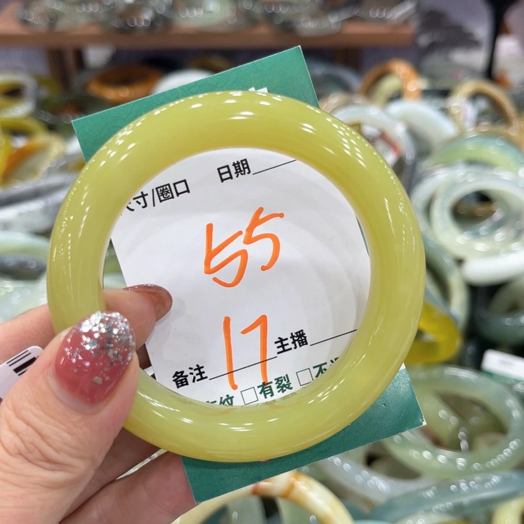 未镶嵌蛇纹石玉手镯手镯
