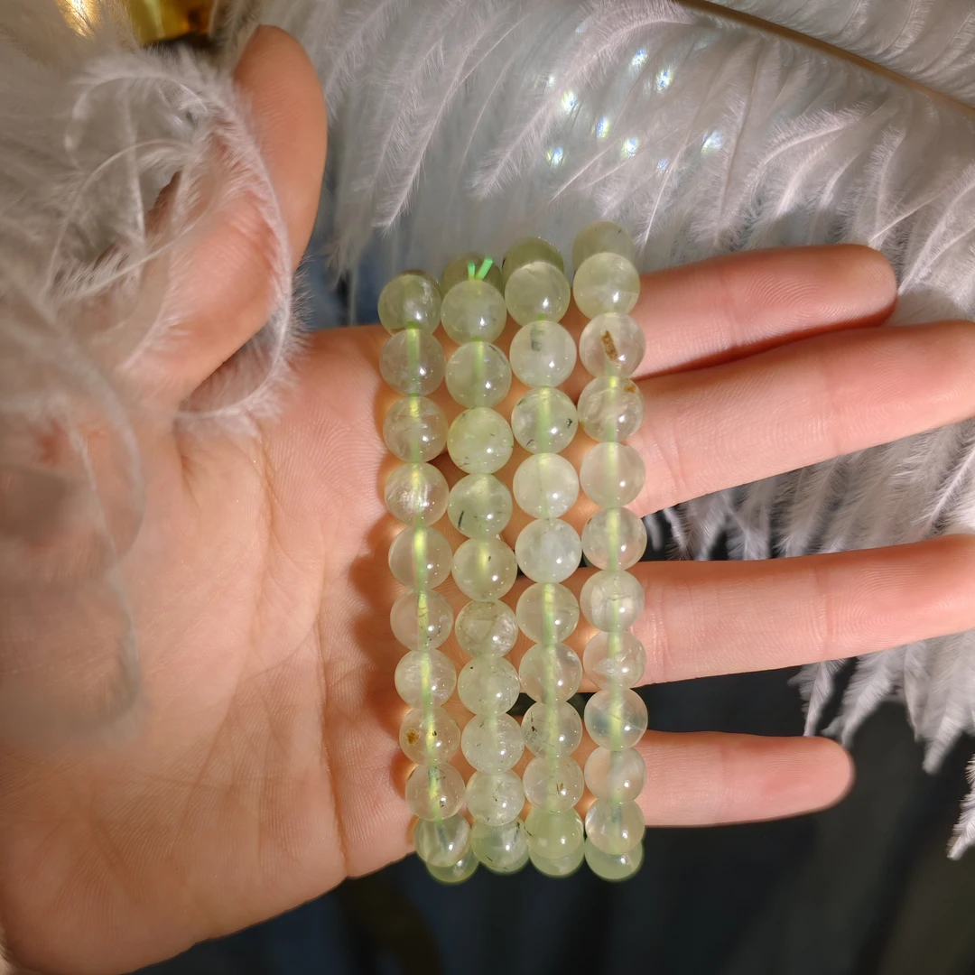 【遇见轻奢珠宝】-0009-天然葡萄石单圈手链珠径8多样性发1