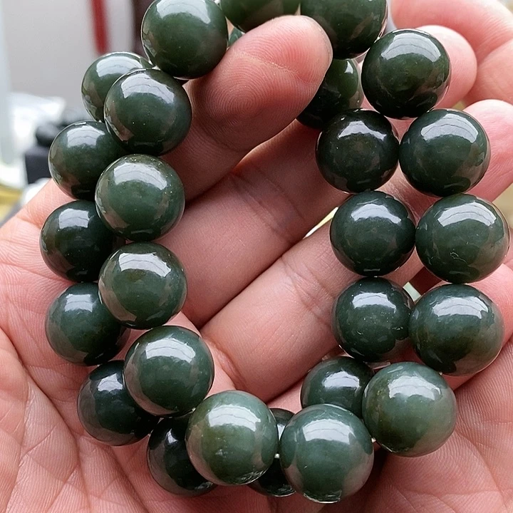 【闪购商品】未镶嵌手链和田玉16且末蓝拍一发一