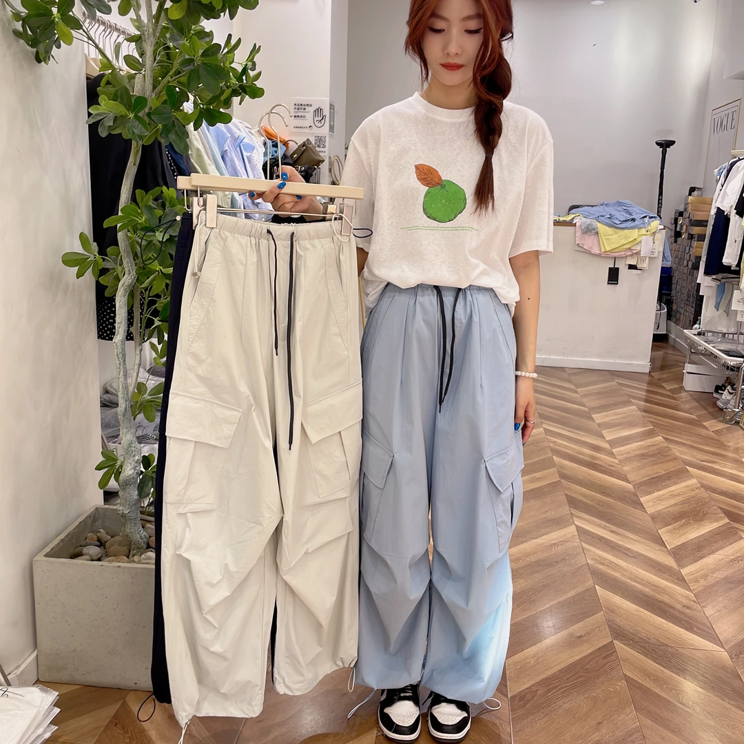 8665 口袋工装风薄款休闲裤