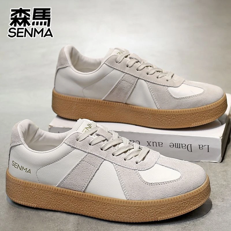 SENMA森马新款舒适时尚休闲百搭情侣款德训鞋滑板鞋圆头男女同款