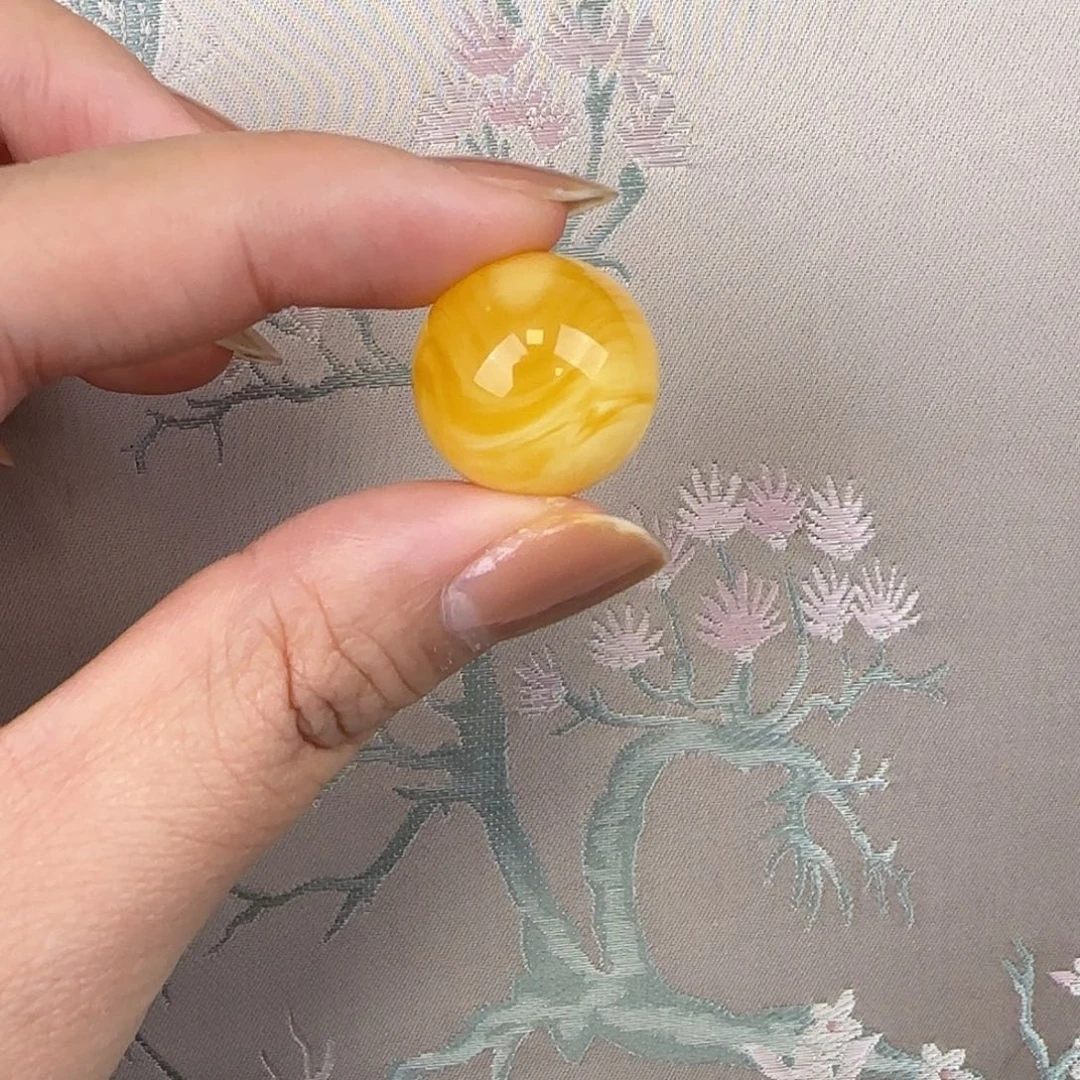 蜜蜡吊坠(不含链)18K金镶嵌?****步