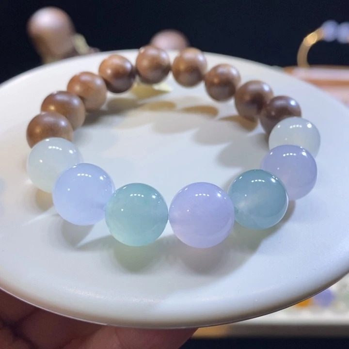 翡翠未镶嵌吊坠(不含链)翡翠马卡龙手串