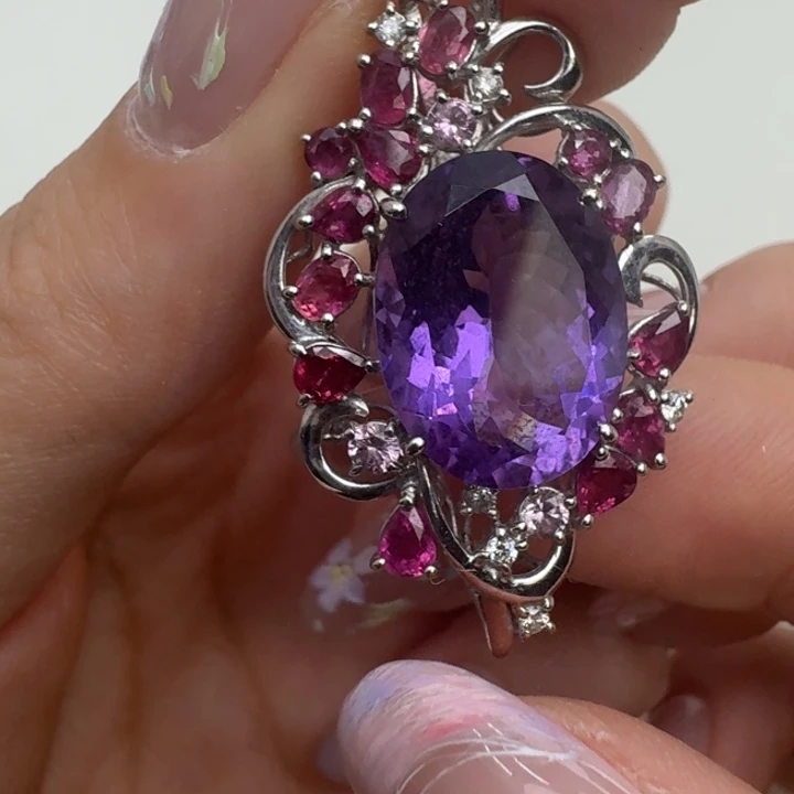 未镶嵌颈饰紫晶成品