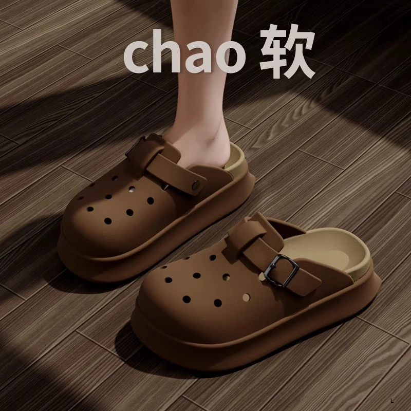 eva厚底勃肯鞋女款2025新款夏季外穿休闲百搭透气防滑软底包头拖