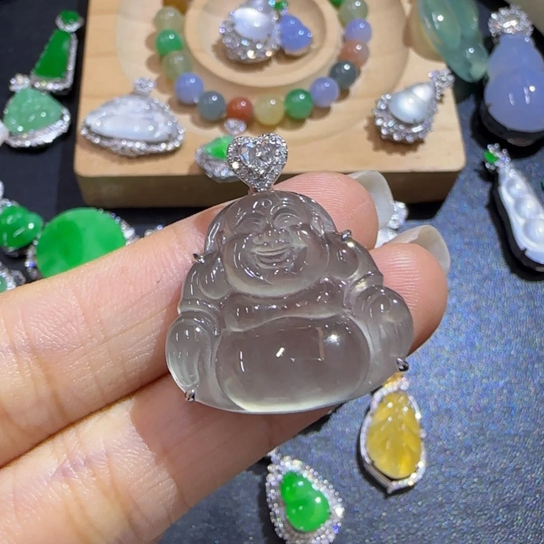 翡翠18K金镶嵌颈饰精品