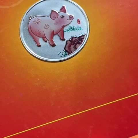 其他普通金属2007年彩猪纪念章