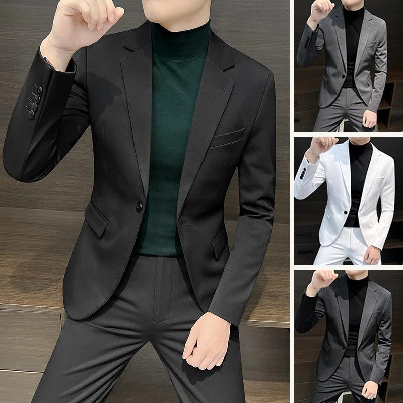 休闲西装男士外套新款2025爆款秋秋款高级感男装韩版痞帅西服套装