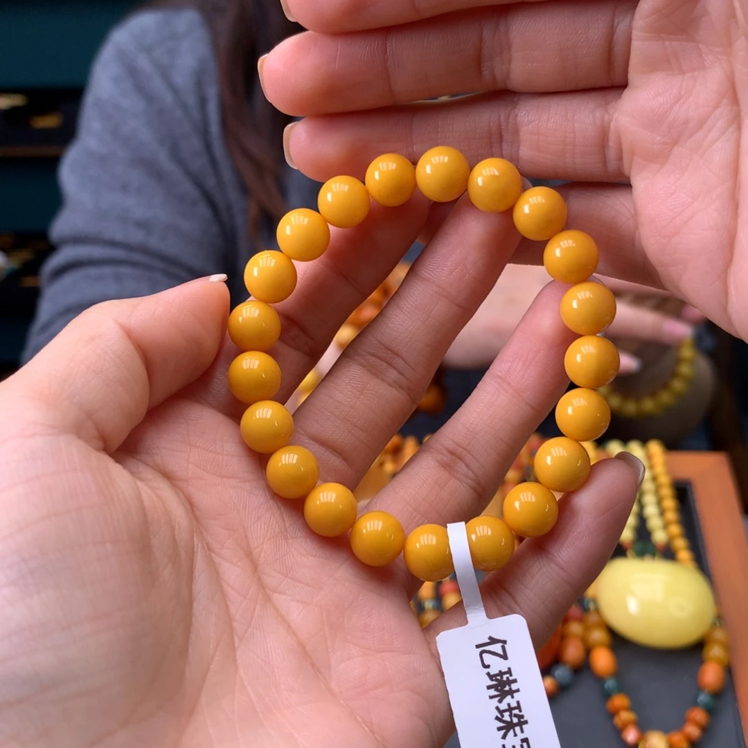 蜜蜡未镶嵌手串天然