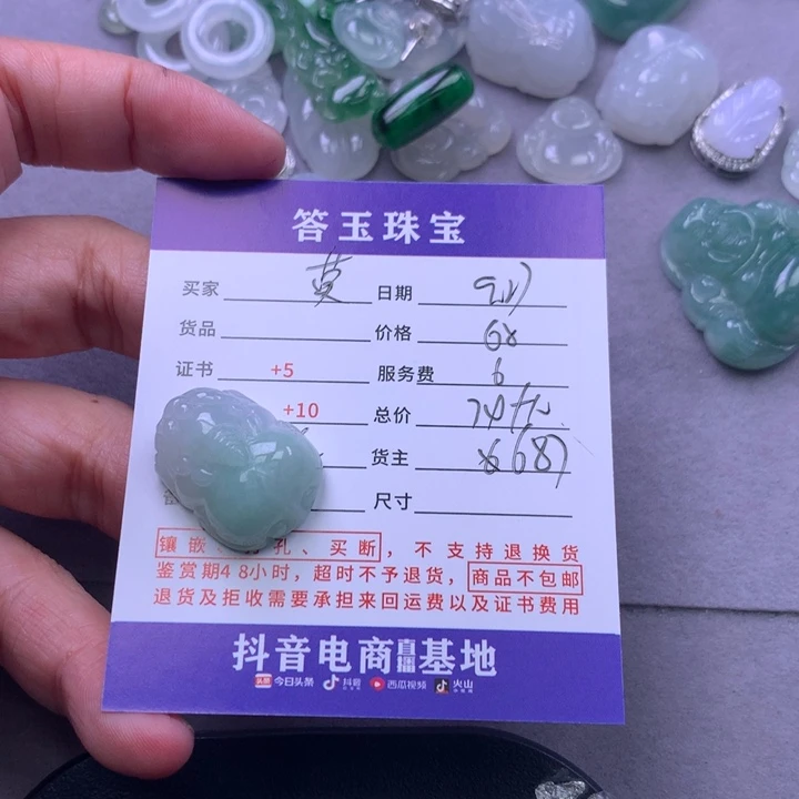 颈饰未镶嵌翡翠@***理
