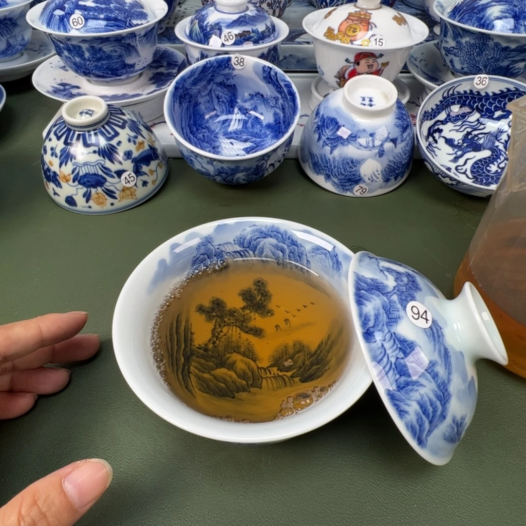 陶瓷景德镇纯手工纯手绘茶具木木94