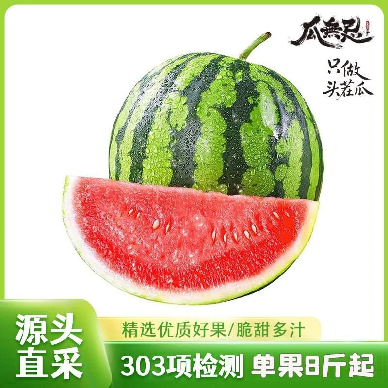 瓜无忌头茬美都无籽麒麟西瓜 3kg