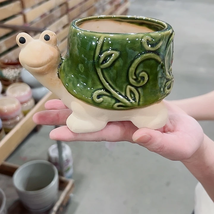 有孔.凑满10元发货多肉陶瓷花盆！