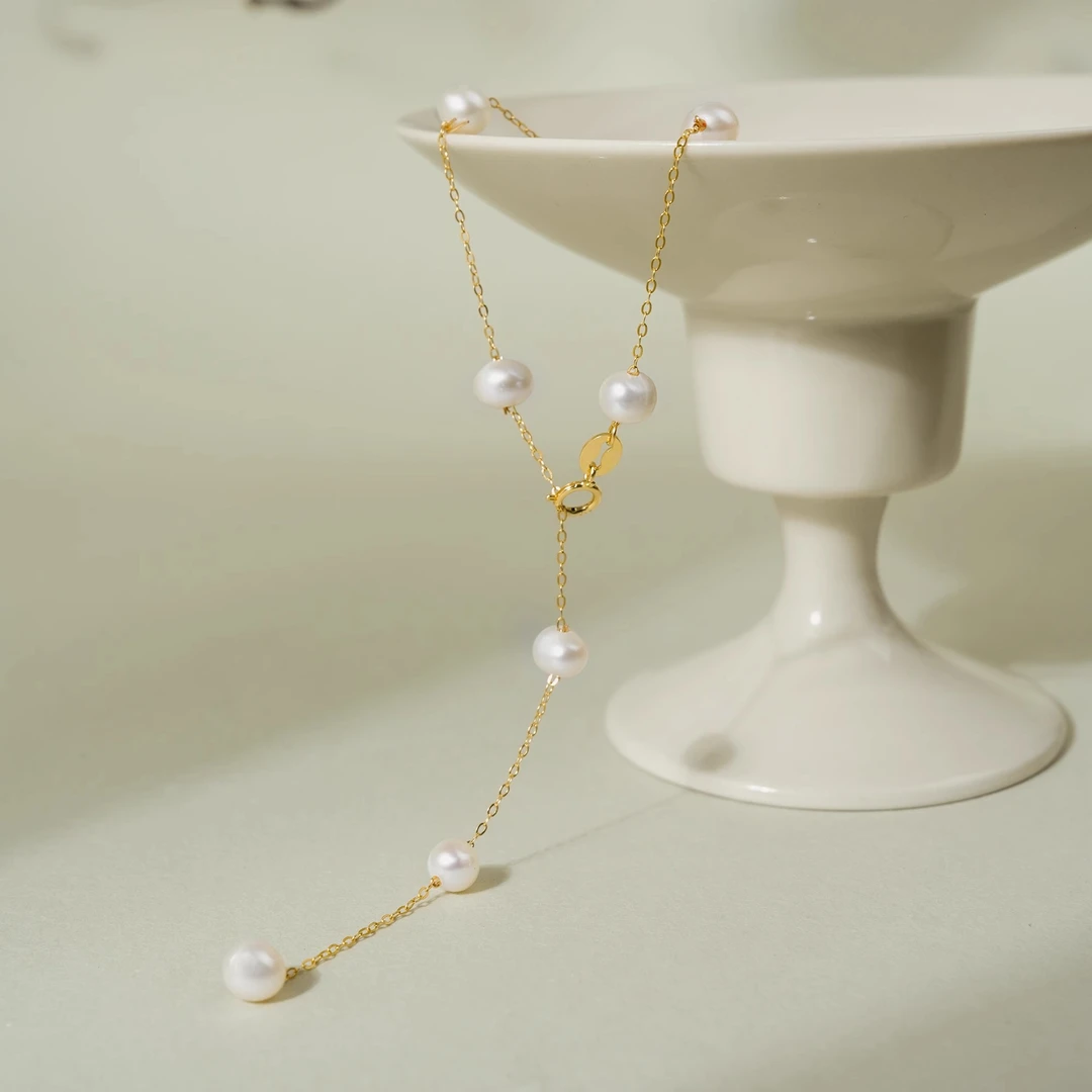 【血亏】5-6mm 星雨 A558天然淡水无核珍珠项链小米珠满天星43-44cm