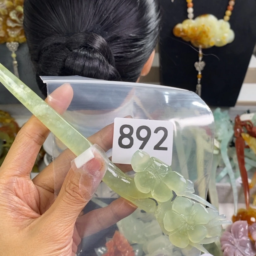 【闪购商品】岫玉发饰未镶嵌晓*