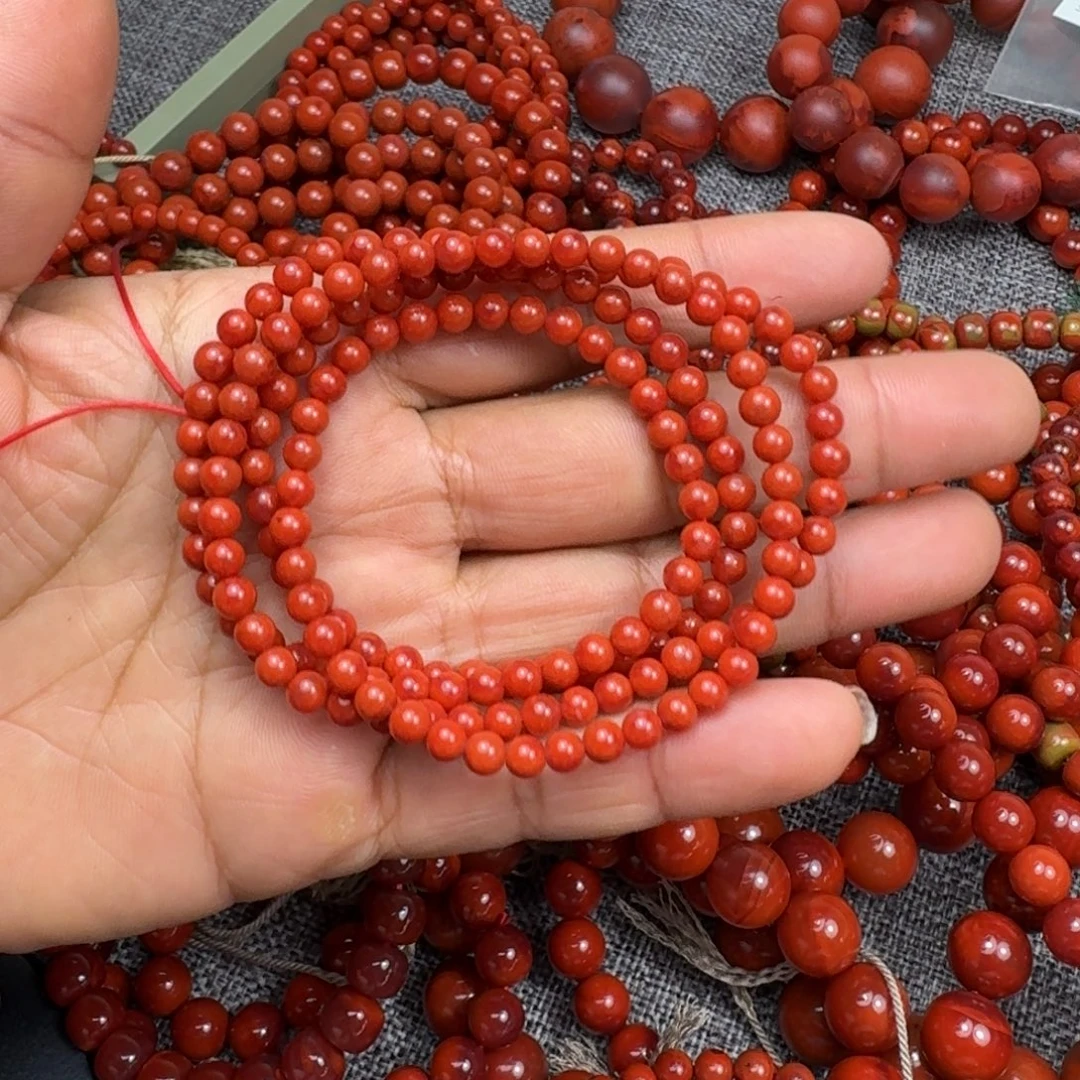 南红玛瑙未镶嵌手链