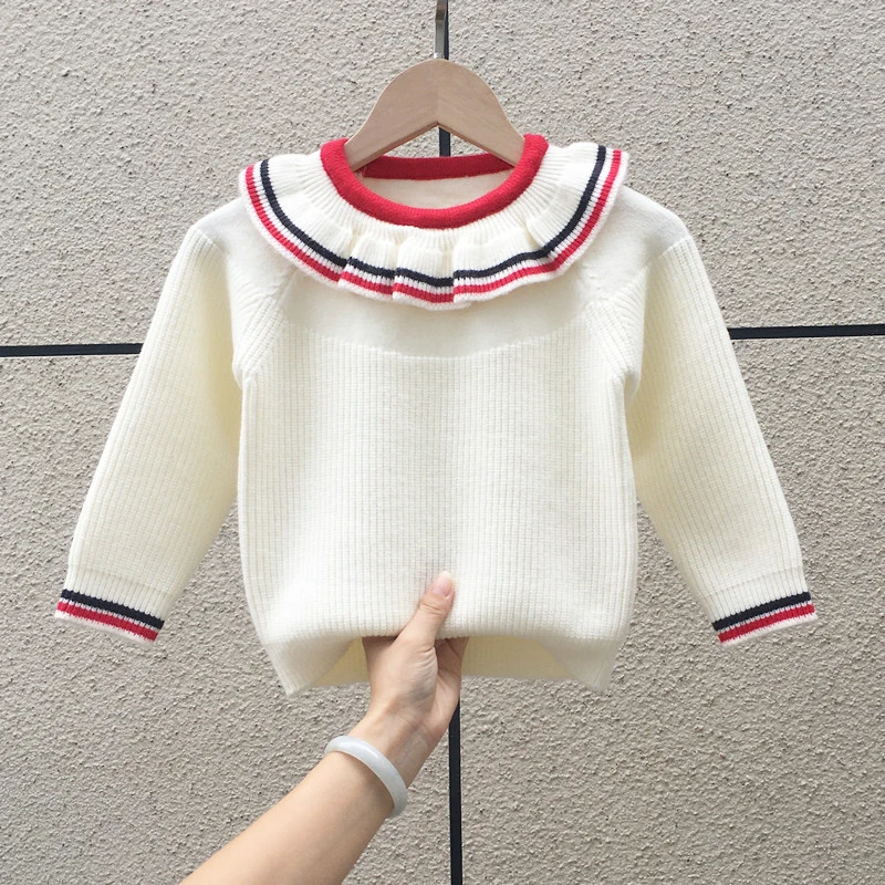 宝宝针织衫厚款春秋圆领女孩女常规款韩版毛衣洋气女宝秋冬套头