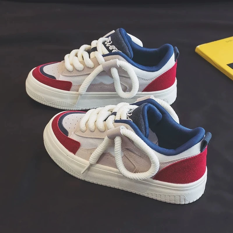 H1011灰兰网面透气板鞋女新款夏季新款爆款潮轻便百搭厚底小众鞋