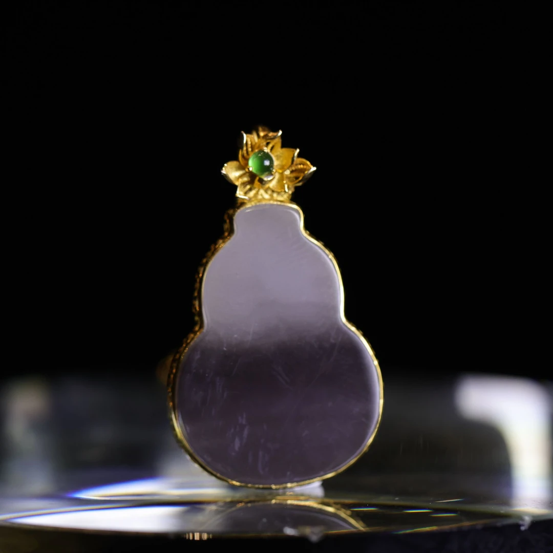 【新疆马爷珠宝】烟紫葫芦吊坠 29.2*17.5*5.5/5.2g