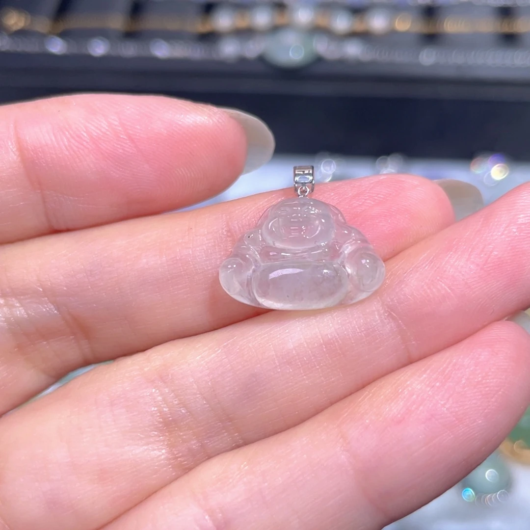 颈饰18K金镶嵌翡翠翡翠