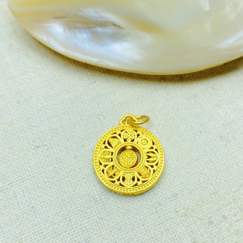 吊坠 吊坠 爆K0509黄色可转小福罗盘吊坠多样性发货47669