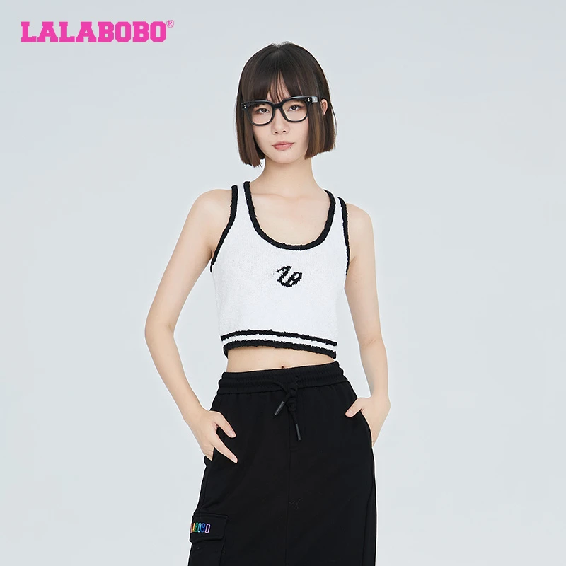 7287【金拐子】新款冬新款休闲简约短款显瘦无袖女背心打底