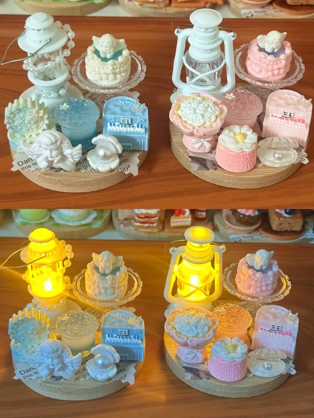 diy8cm摆盘-天使蛋糕（灯可亮）