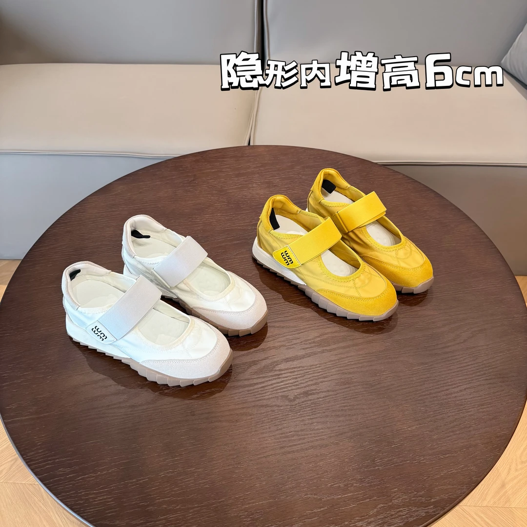 <茉莉家>小个子隐形内增高6cm新中式厚底软底防滑魔术贴玛丽珍鞋