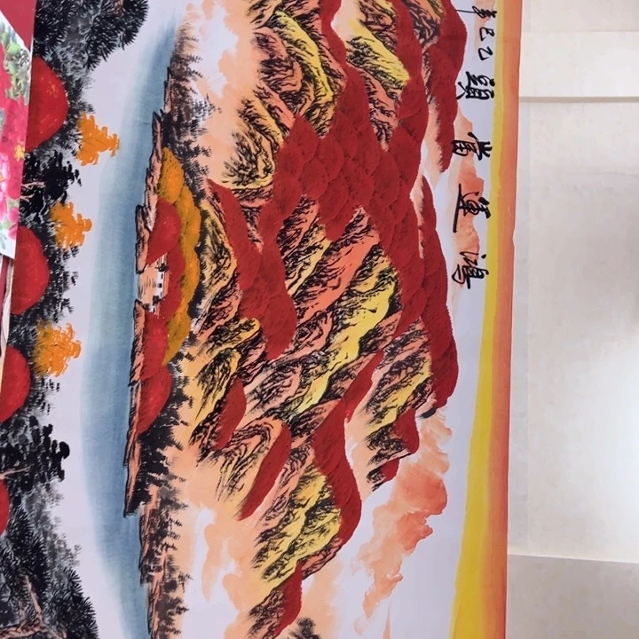 横款纯手工纯手绘早上好