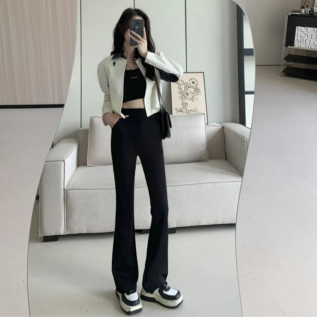亦声【高品质微喇裤】4.0秋季女装微喇叭长腿休闲裤子QB