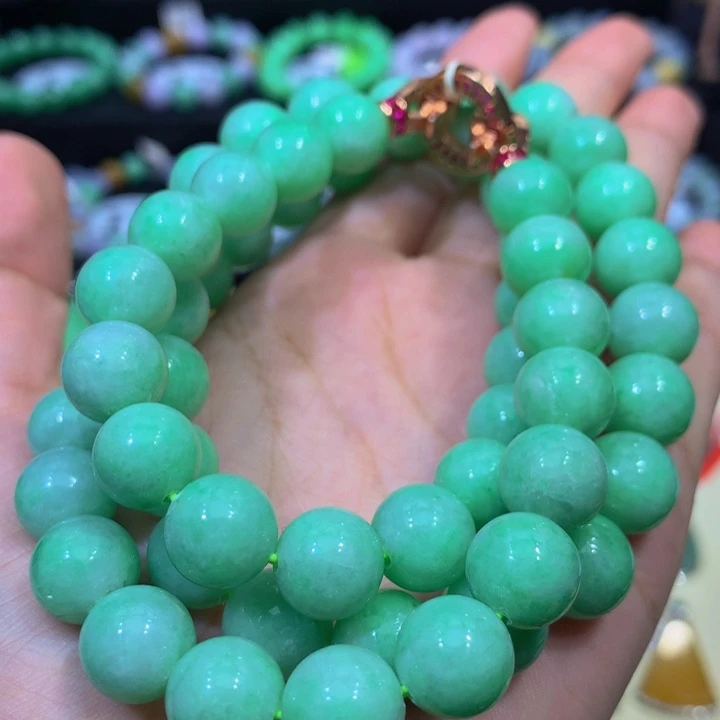 深***邃翡翠未镶嵌手链翡翠