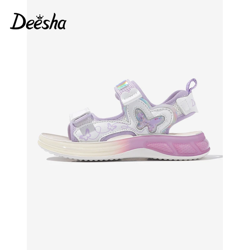 DEESHA/笛莎童鞋夏季沙滩鞋女公主凉鞋女童休闲透气325