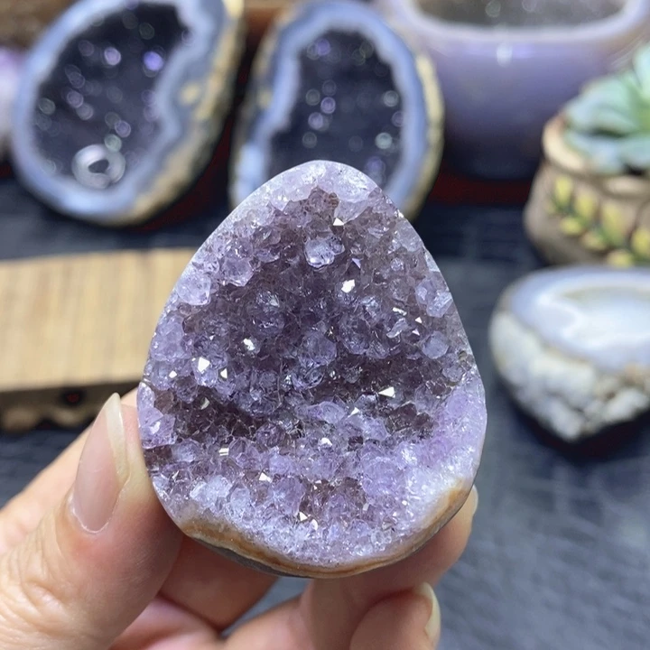 紫晶珠宝半成品银S925镶嵌