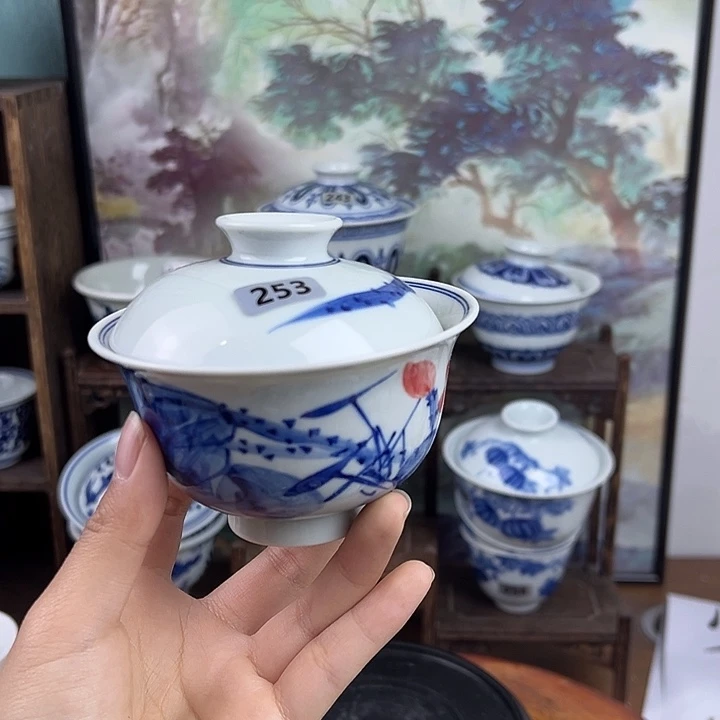 其他瓷荷花盖碗253